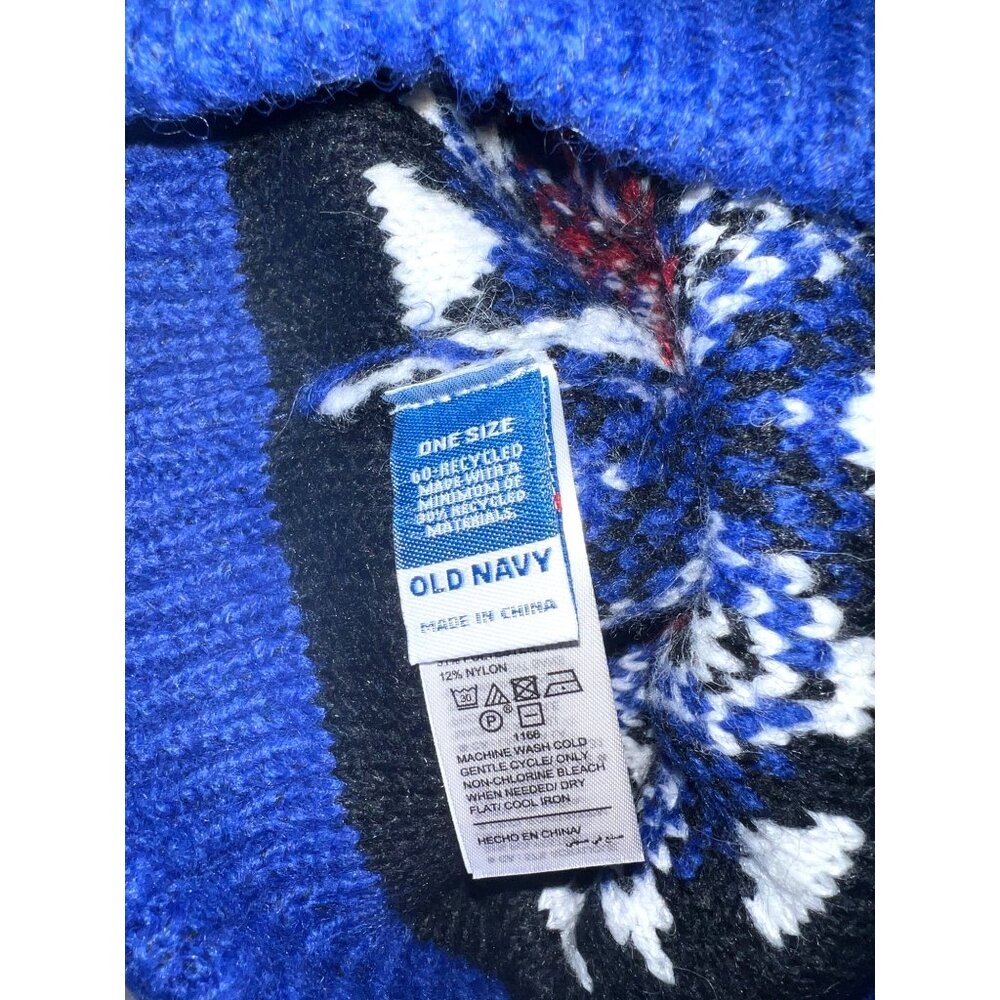 Old Navy Knit Beanies One Size Unisex Nylon Blend Blue & Gray (set of 2) - Picture 3 of 3